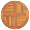 Dessus de table Bois de teck solide Rond 2,5 cm 50 cm 