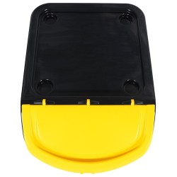 Poubelles empilables avec couvercles 3 pcs noir PP 78 L 