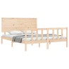 Cadre de lit sans matelas bois de pin massif 