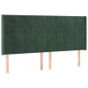 Tête de lit à LED Vert foncé 183x16x118/128 cm Velours 