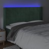 Tête de lit à LED Vert foncé 183x16x118/128 cm Velours 