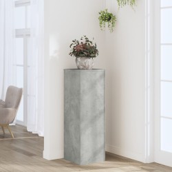 Support pour plantes gris béton 33x33x100 cm bois d'ingénierie 