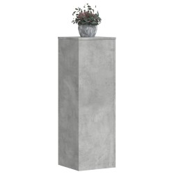 Support pour plantes gris béton 33x33x100 cm bois d'ingénierie 