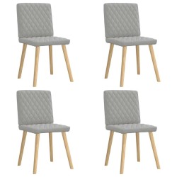 Chaises à manger lot de 4 gris nuage tissu 