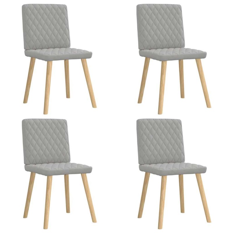 Chaises à manger lot de 4 gris nuage tissu 