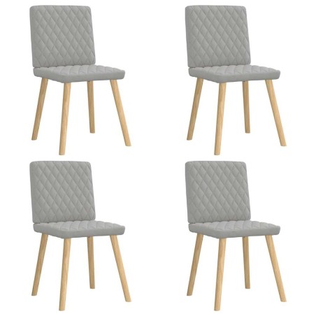 Chaises à manger lot de 4 gris nuage tissu 