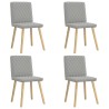 Chaises à manger lot de 4 gris nuage tissu 