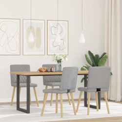 Chaises à manger lot de 4 gris nuage tissu 