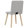 Chaises à manger lot de 4 gris nuage tissu 
