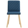 Chaises à manger lot de 4 bleu tissu 