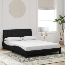 Cadre de lit sans matelas noir 140x200 cm velours 