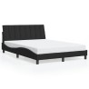 Cadre de lit sans matelas noir 140x200 cm velours 