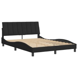 Cadre de lit sans matelas noir 140x200 cm velours 