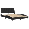 Cadre de lit sans matelas noir 140x200 cm velours 