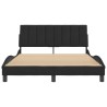 Cadre de lit sans matelas noir 140x200 cm velours 