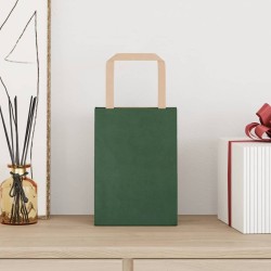 Sacs en papier 250 pcs avec poignées vert 15x8x21 cm 