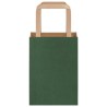 Sacs en papier 250 pcs avec poignées vert 15x8x21 cm 