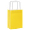 Sacs en papier 250 pcs avec poignées jaune 15x8x21 cm 
