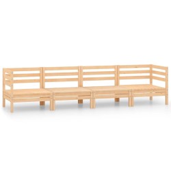 Salon de jardin 4 pcs Bois de pin massif 