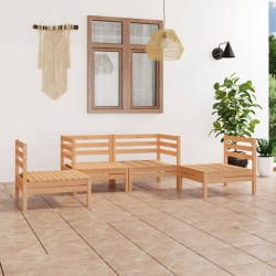 Salon de jardin 4 pcs Bois de pin massif 