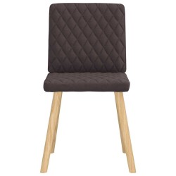 Chaises à manger lot de 4 marron foncé tissu 
