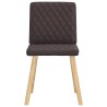 Chaises à manger lot de 4 marron foncé tissu 