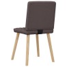 Chaises à manger lot de 4 marron foncé tissu 