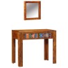 Table de maquillage Marron miel en bois massif d'acacia 