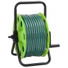 Enrouleur de tuyau vert sur pied avec tuyau de 30 m PVC 