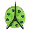 Enrouleur de tuyau vert sur pied avec tuyau de 30 m PVC 