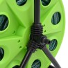 Enrouleur de tuyau vert sur pied avec tuyau de 30 m PVC 