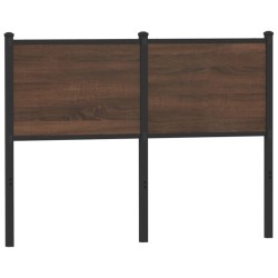 Tête de lit chêne marron 120 cm bois d'ingénierie et acier 