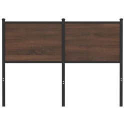 Tête de lit chêne marron 120 cm bois d'ingénierie et acier 