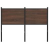 Tête de lit chêne marron 120 cm bois d'ingénierie et acier 