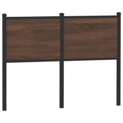 Tête de lit chêne marron 120 cm bois d'ingénierie et acier 