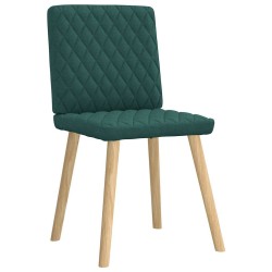 Chaises à manger lot de 4 vert foncé tissu 