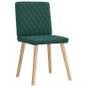 Chaises à manger lot de 4 vert foncé tissu 