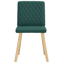 Chaises à manger lot de 4 vert foncé tissu 
