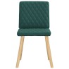 Chaises à manger lot de 4 vert foncé tissu 