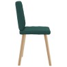 Chaises à manger lot de 4 vert foncé tissu 