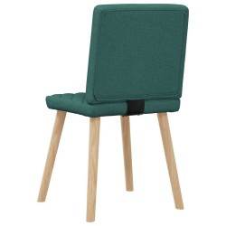 Chaises à manger lot de 4 vert foncé tissu 