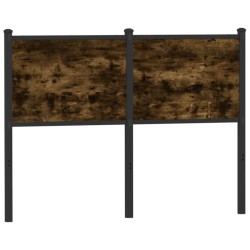 Tête de lit chêne fumé 120 cm bois d'ingénierie et acier 