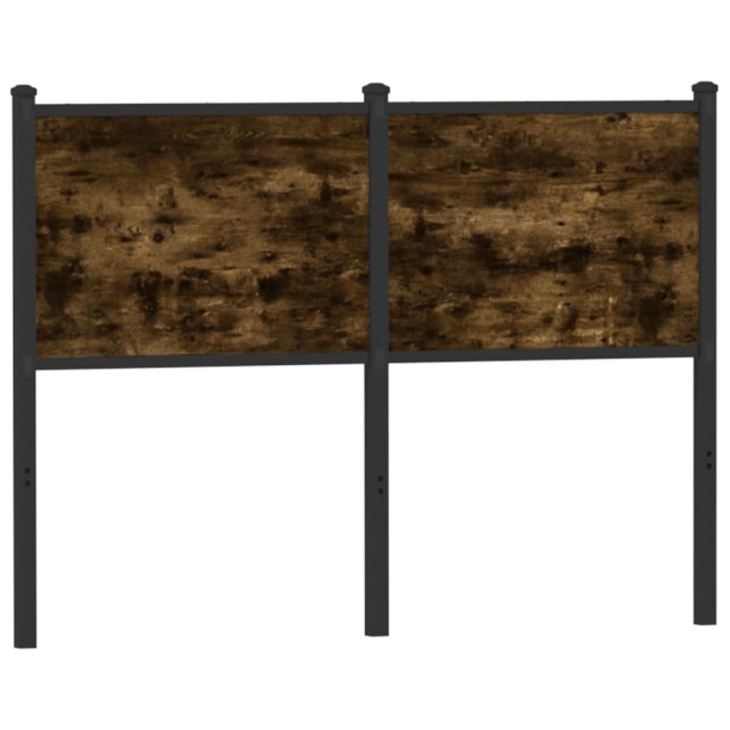 Tête de lit chêne fumé 120 cm bois d'ingénierie et acier Tête de lit chêne fumé 120 cm bois d'ingénierie et acier