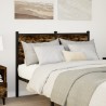 Tête de lit chêne fumé 120 cm bois d'ingénierie et acier 