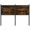 Tête de lit chêne fumé 120 cm bois d'ingénierie et acier 