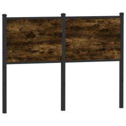 Tête de lit chêne fumé 120 cm bois d'ingénierie et acier 