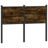 Tête de lit chêne fumé 120 cm bois d'ingénierie et acier 