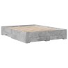 Cadre de lit avec tiroirs sans matelas gris béton 150x200 cm 