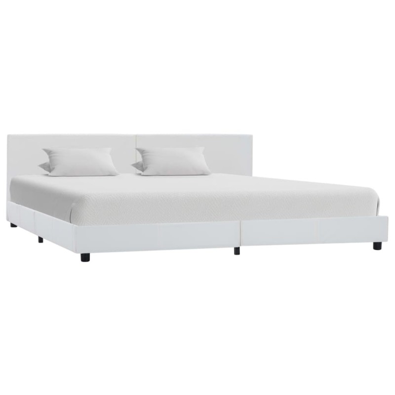 Cadre de lit Blanc Similicuir 180x200 cm 