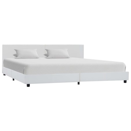 Cadre de lit Blanc Similicuir 180x200 cm 